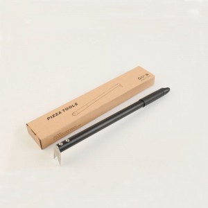 Обръщане на пица вилици Пица Търнър Алуминиева дръжка за печене Здраво за съхранение&прехвърляне на кухня и инструмент за печене, черно