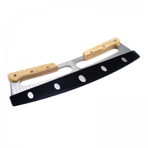 Гореща продажба от неръждаема стомана резачка пица, пица резачка за пица за кухненски инструмент с пластмасова защита от капака